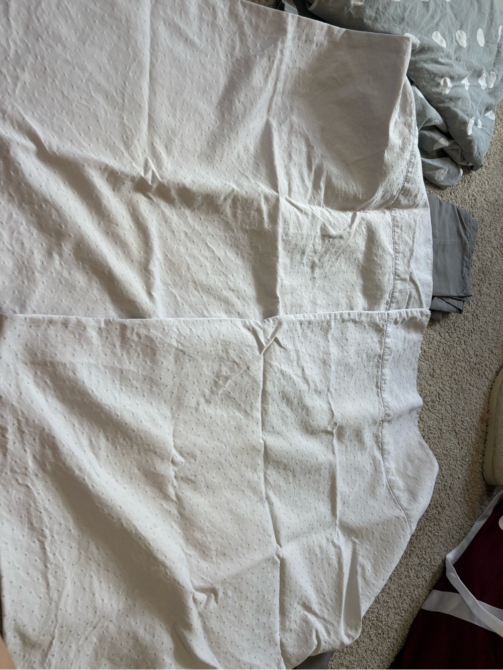 Neutral Cream Dot-Textured Home pillow case two